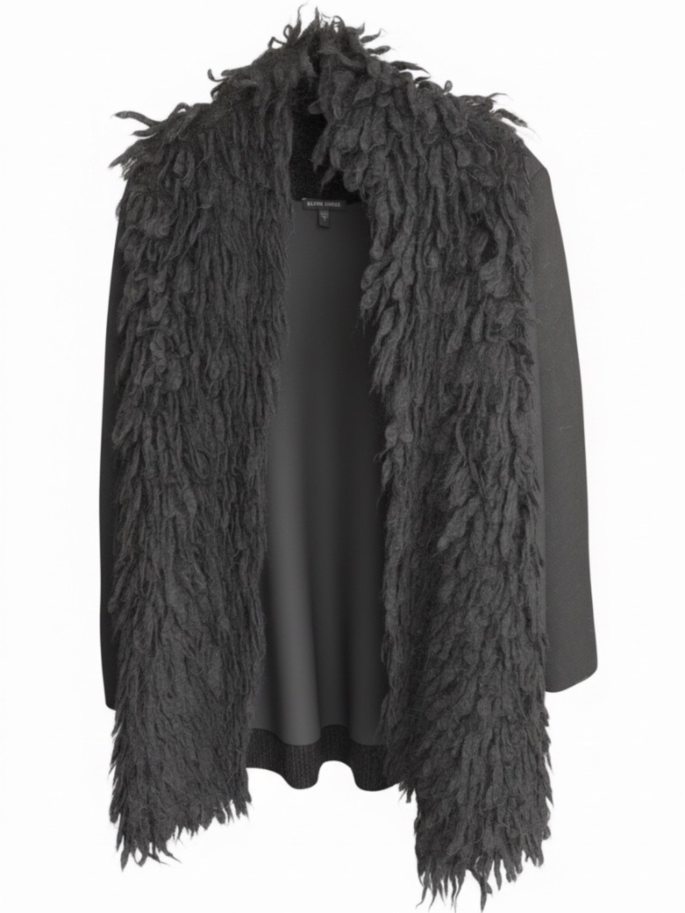 Eileen Fisher Fuzzy Shaggy-Trim Open Vest – Size M